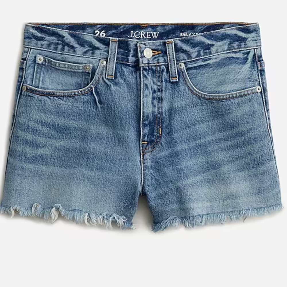 J.crew Relaxed denim jean shorts in Baxter Street wash size 28 us 6 style BF378